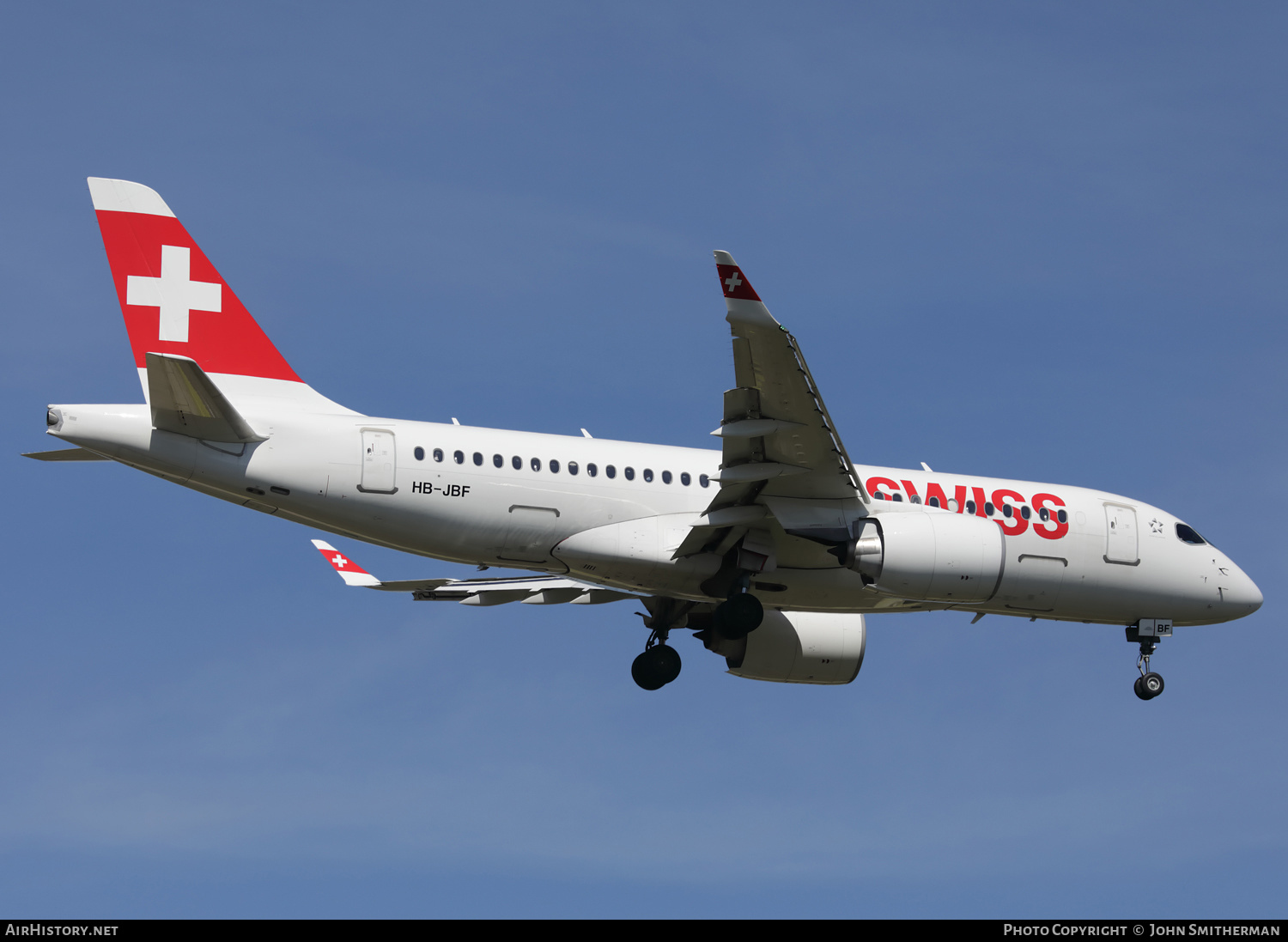 Aircraft Photo of HB-JBF | Bombardier CSeries CS100 (BD-500-1A10) | Swiss International Air Lines | AirHistory.net #355418