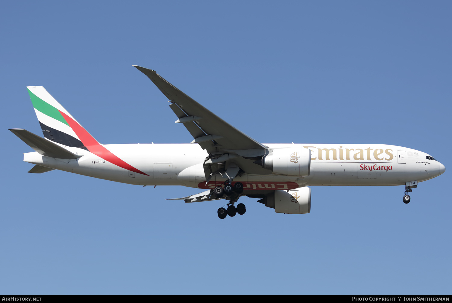 Aircraft Photo of A6-EFJ | Boeing 777-F1H | Emirates SkyCargo | AirHistory.net #355440