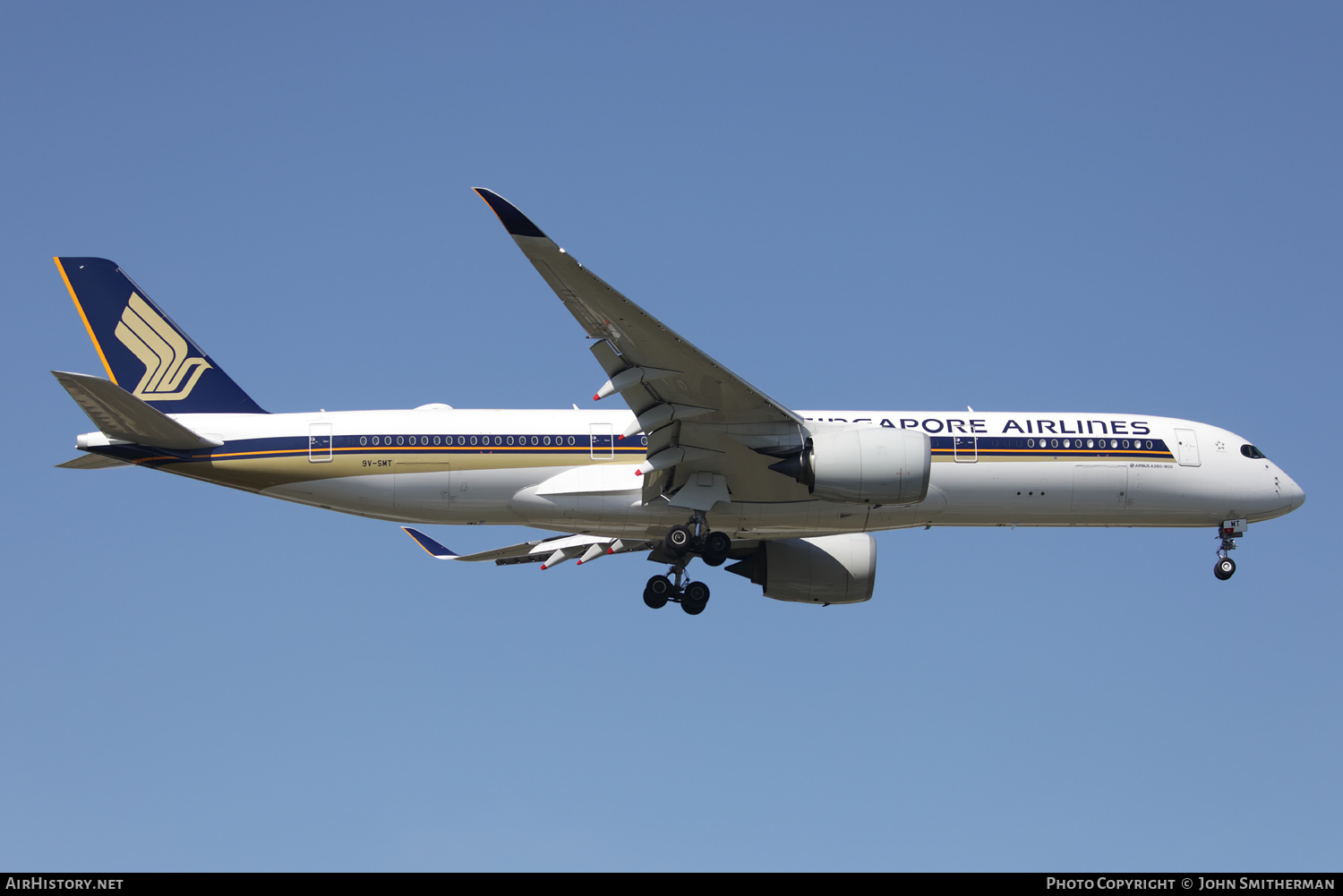 Aircraft Photo of 9V-SMT | Airbus A350-941 | Singapore Airlines | AirHistory.net #355491
