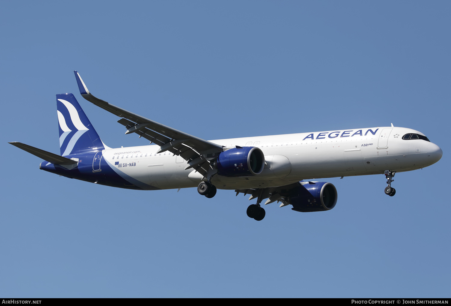 Aircraft Photo of SX-NAB | Airbus A321-271NX | Aegean Airlines | AirHistory.net #355499