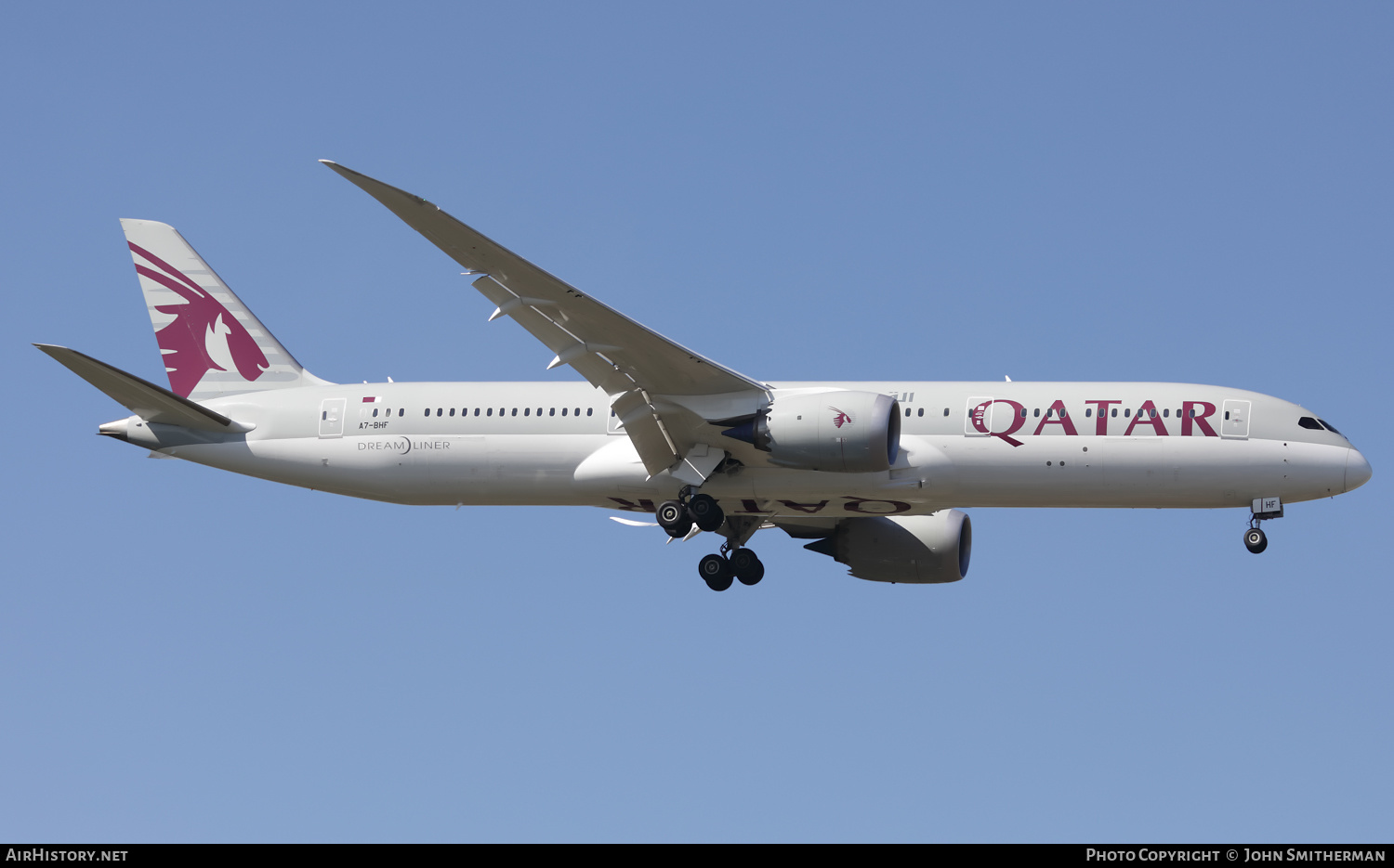 Aircraft Photo of A7-BHF | Boeing 787-9 Dreamliner | Qatar Airways | AirHistory.net #355512