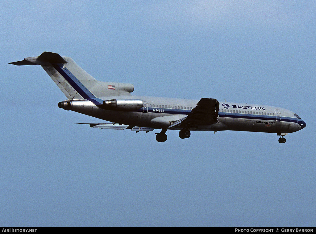 Aircraft Photo of N549EA | Boeing 727-254 | Eastern Air Lines Air-Shuttle Plus | AirHistory.net #355527