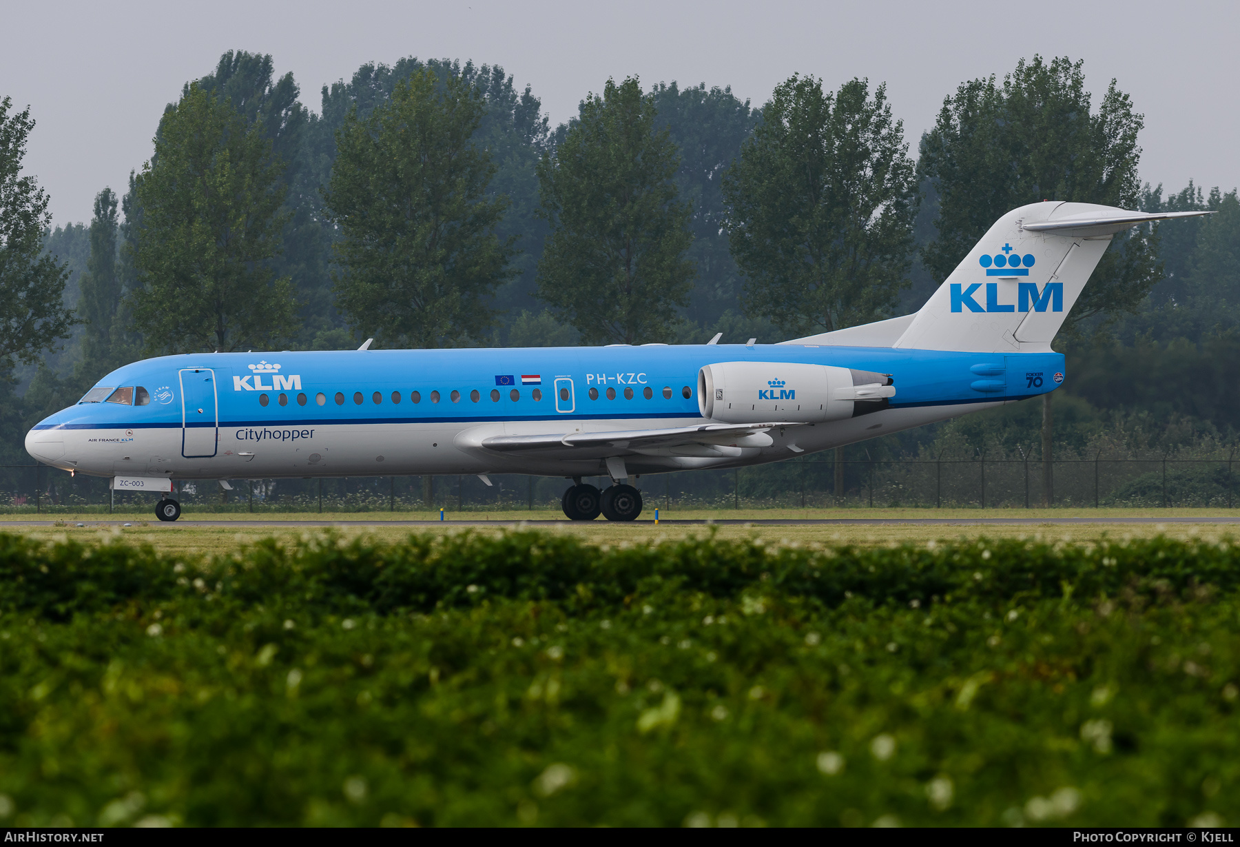 Aircraft Photo of PH-KZC | Fokker 70 (F28-0070) | KLM Cityhopper | AirHistory.net #355553