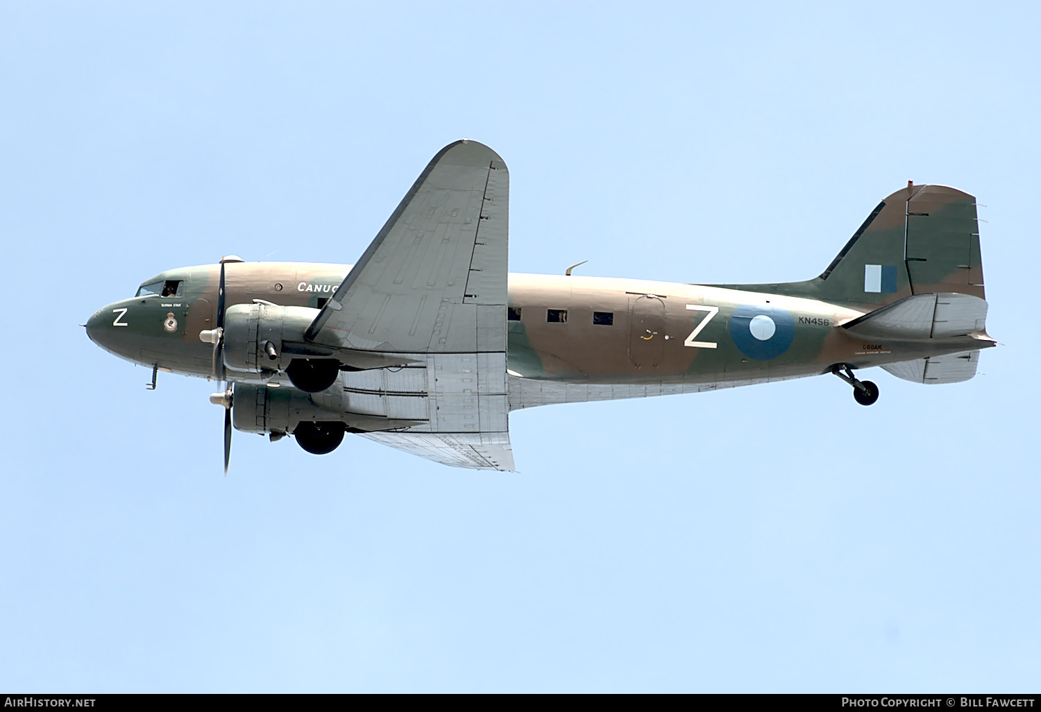 Aircraft Photo of C-GDAK / KN456 | Douglas DC-3-201B | Canadian Warplane Heritage | UK - Air Force | AirHistory.net #355601