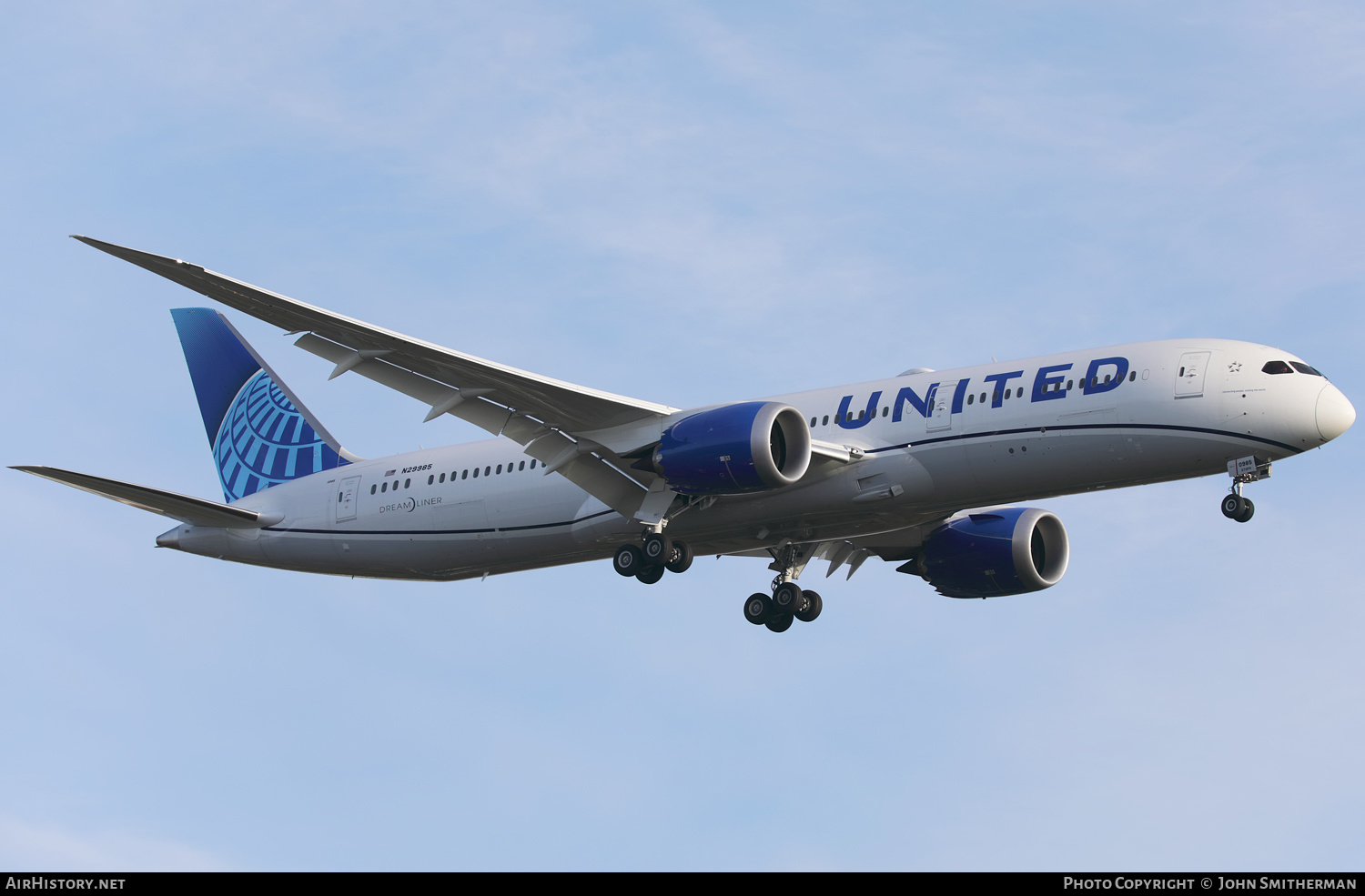 Aircraft Photo of N29985 | Boeing 787-9 Dreamliner | United Airlines | AirHistory.net #355621