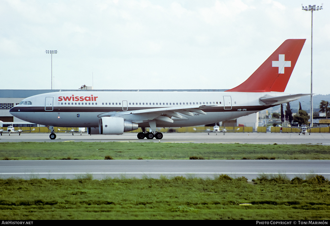 Aircraft Photo of HB-IPA | Airbus A310-221 | Swissair | AirHistory.net #355714