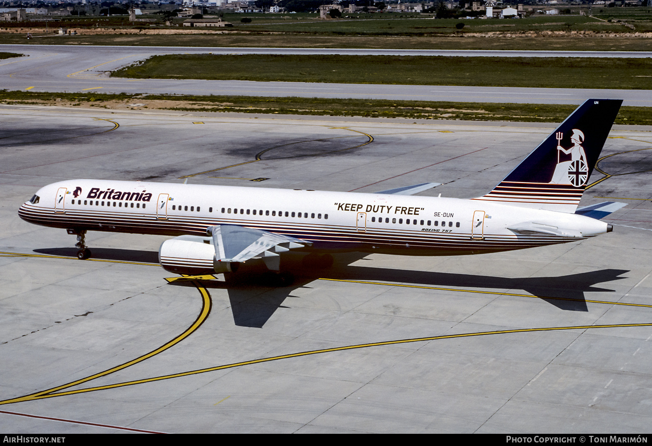 Aircraft Photo of SE-DUN | Boeing 757-225 | Britannia Nordic | AirHistory.net #355723