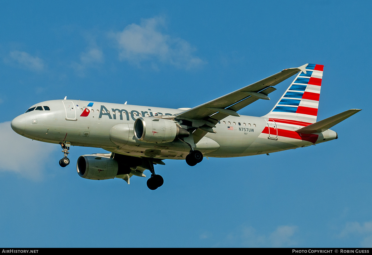 Aircraft Photo of N757UW | Airbus A319-112 | American Airlines | AirHistory.net #355724