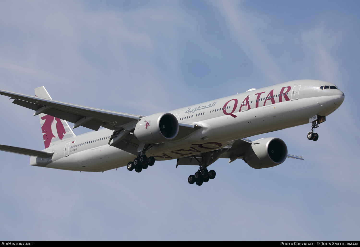 Aircraft Photo of A7-BEQ | Boeing 777-300/ER | Qatar Airways | AirHistory.net #355733