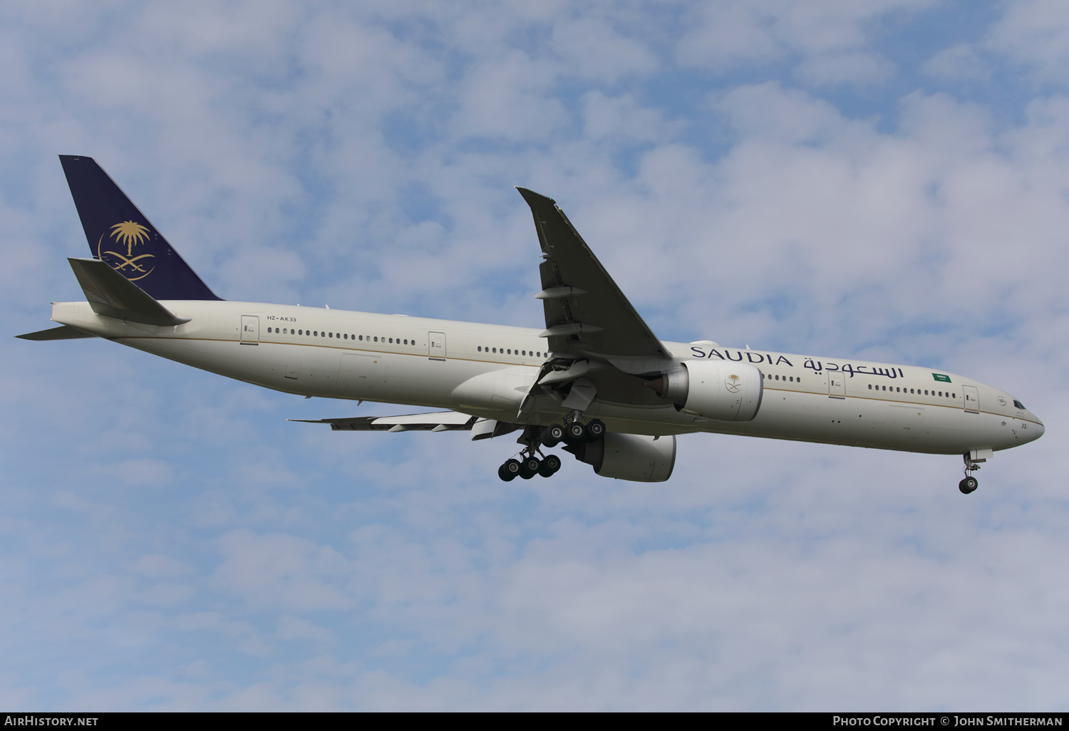 Aircraft Photo of HZ-AK33 | Boeing 777-300/ER | Saudia - Saudi Arabian Airlines | AirHistory.net #355866