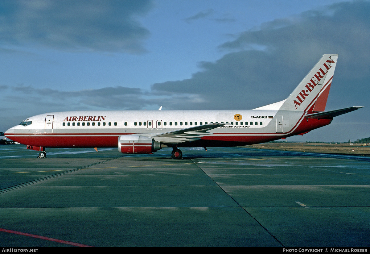 Aircraft Photo of D-ABAB | Boeing 737-4K5 | Air Berlin | AirHistory.net #356085