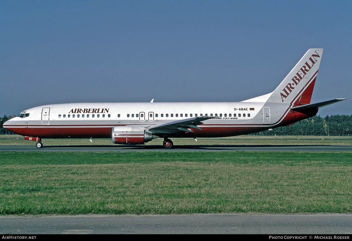 Aircraft Photo of D-ABAE | Boeing 737-46J | Air Berlin | AirHistory.net #356089