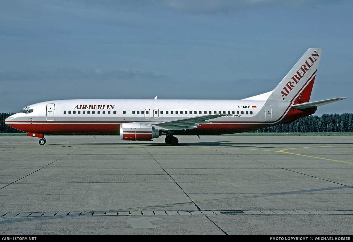 Aircraft Photo of D-ABAI | Boeing 737-46J | Air Berlin | AirHistory.net #356091