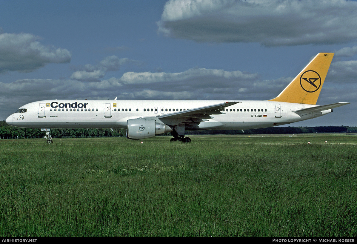 Aircraft Photo of D-ABND | Boeing 757-230 | Condor Flugdienst | AirHistory.net #356096