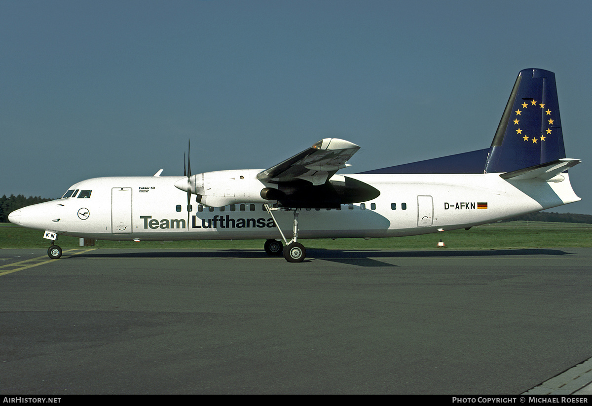 Aircraft Photo of D-AFKN | Fokker 50 | Team Lufthansa | AirHistory.net #356104