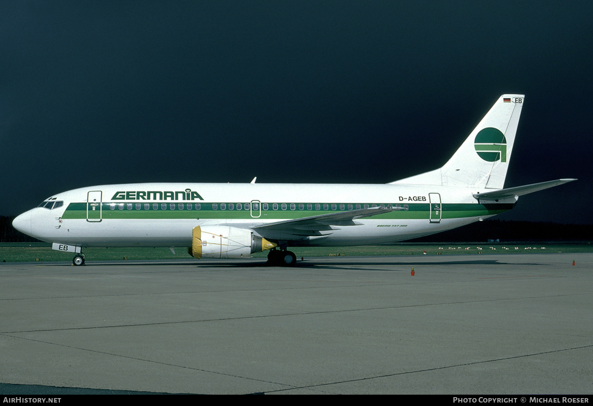 Aircraft Photo of D-AGEB | Boeing 737-35B | Germania | AirHistory.net #356157
