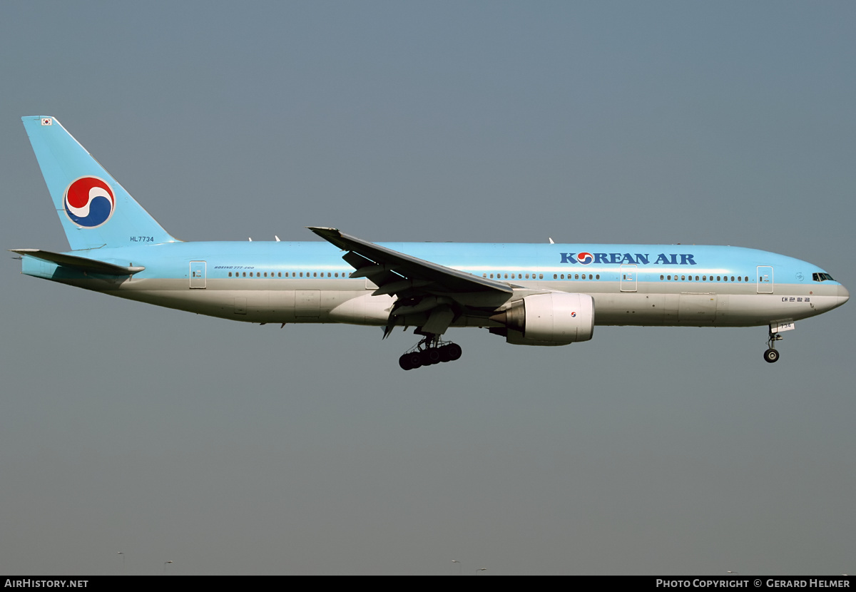 Aircraft Photo of HL7734 | Boeing 777-2B5/ER | Korean Air | AirHistory.net #356204