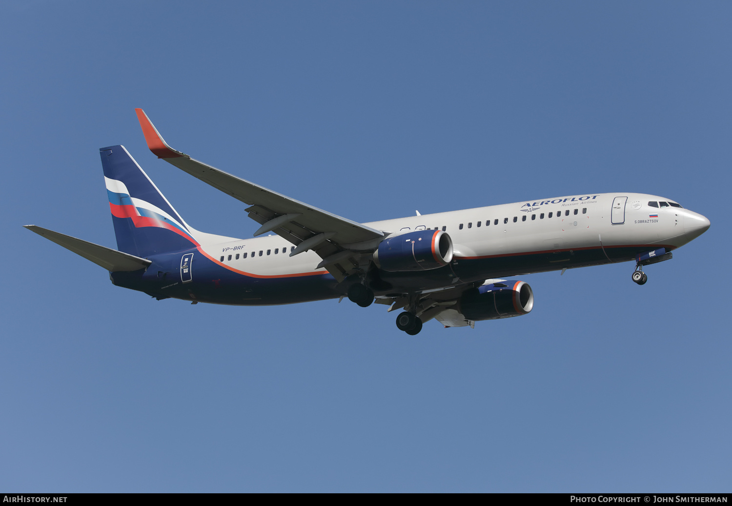 Aircraft Photo of VP-BRF | Boeing 737-8LJ | Aeroflot - Russian Airlines | AirHistory.net #356209