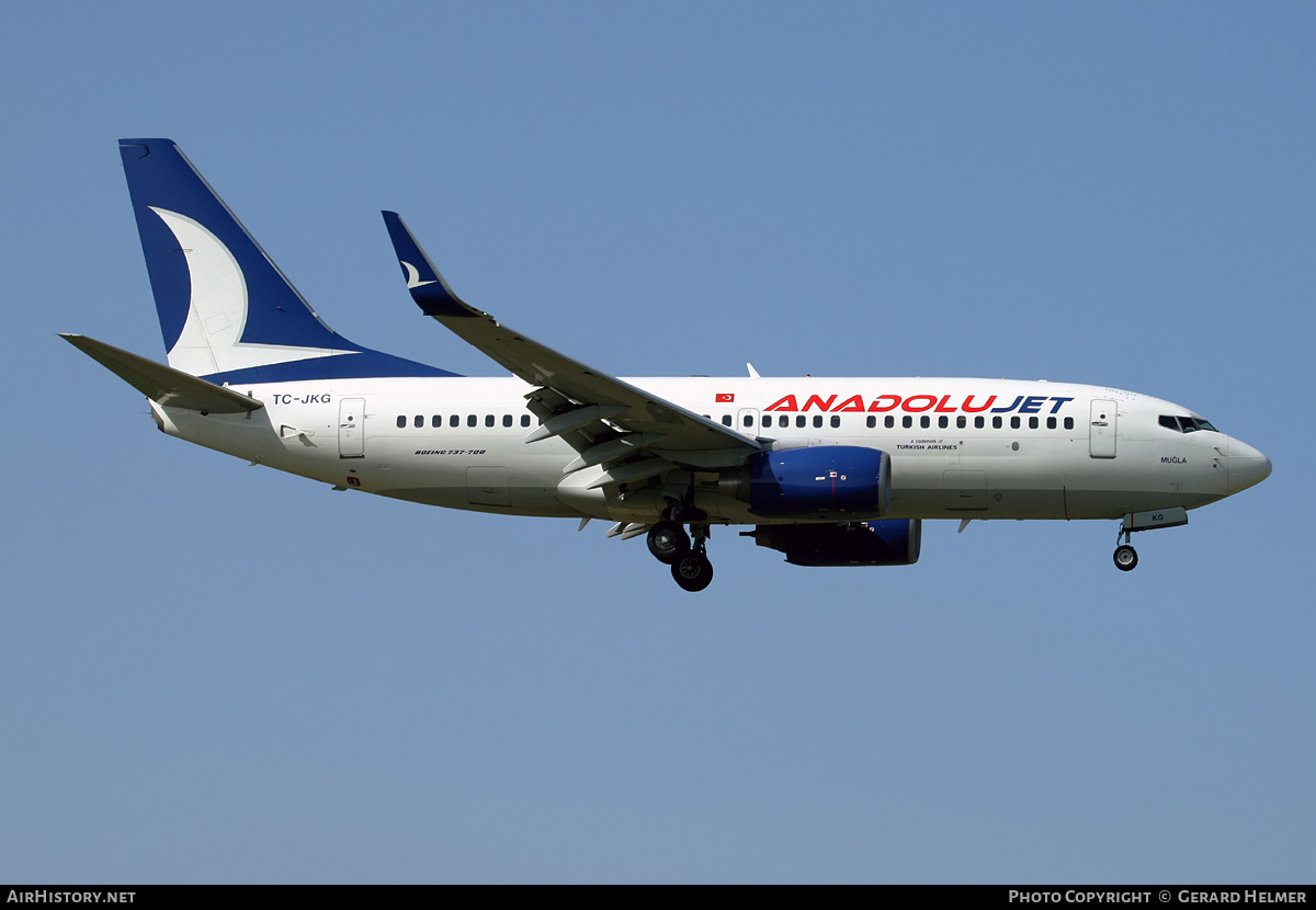 Aircraft Photo of TC-JKG | Boeing 737-76N | AnadoluJet | AirHistory.net #356225