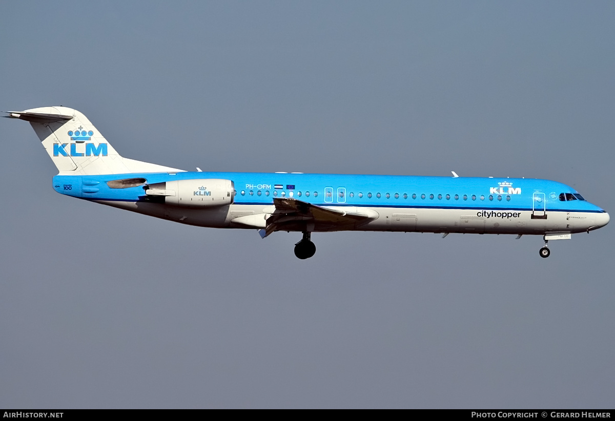 Aircraft Photo of PH-OFM | Fokker 100 (F28-0100) | KLM Cityhopper | AirHistory.net #356238