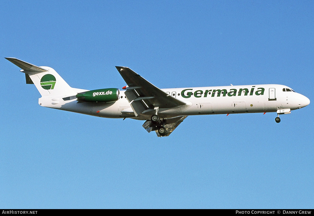 Aircraft Photo of D-AGPF | Fokker 100 (F28-0100) | Germania | AirHistory.net #356282