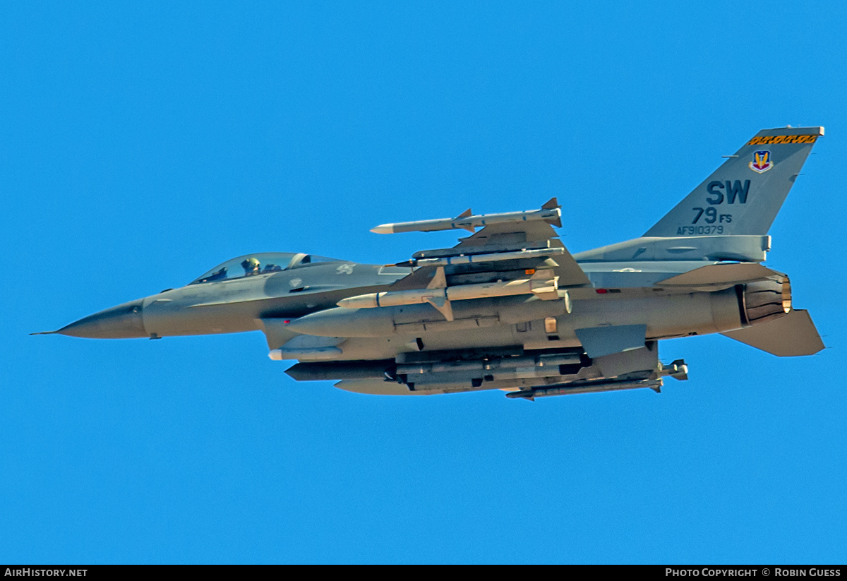 Aircraft Photo of 91-0379 / AF910379 | Lockheed F-16CJ Fighting Falcon | USA - Air Force | AirHistory.net #356510