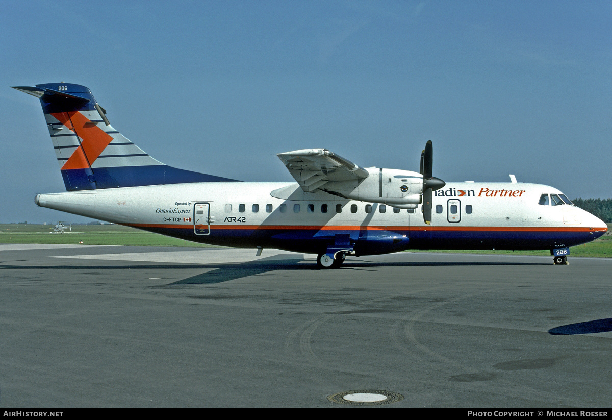 Aircraft Photo of C-FTCP | ATR ATR-42-300 | Canadian Partner | AirHistory.net #356751