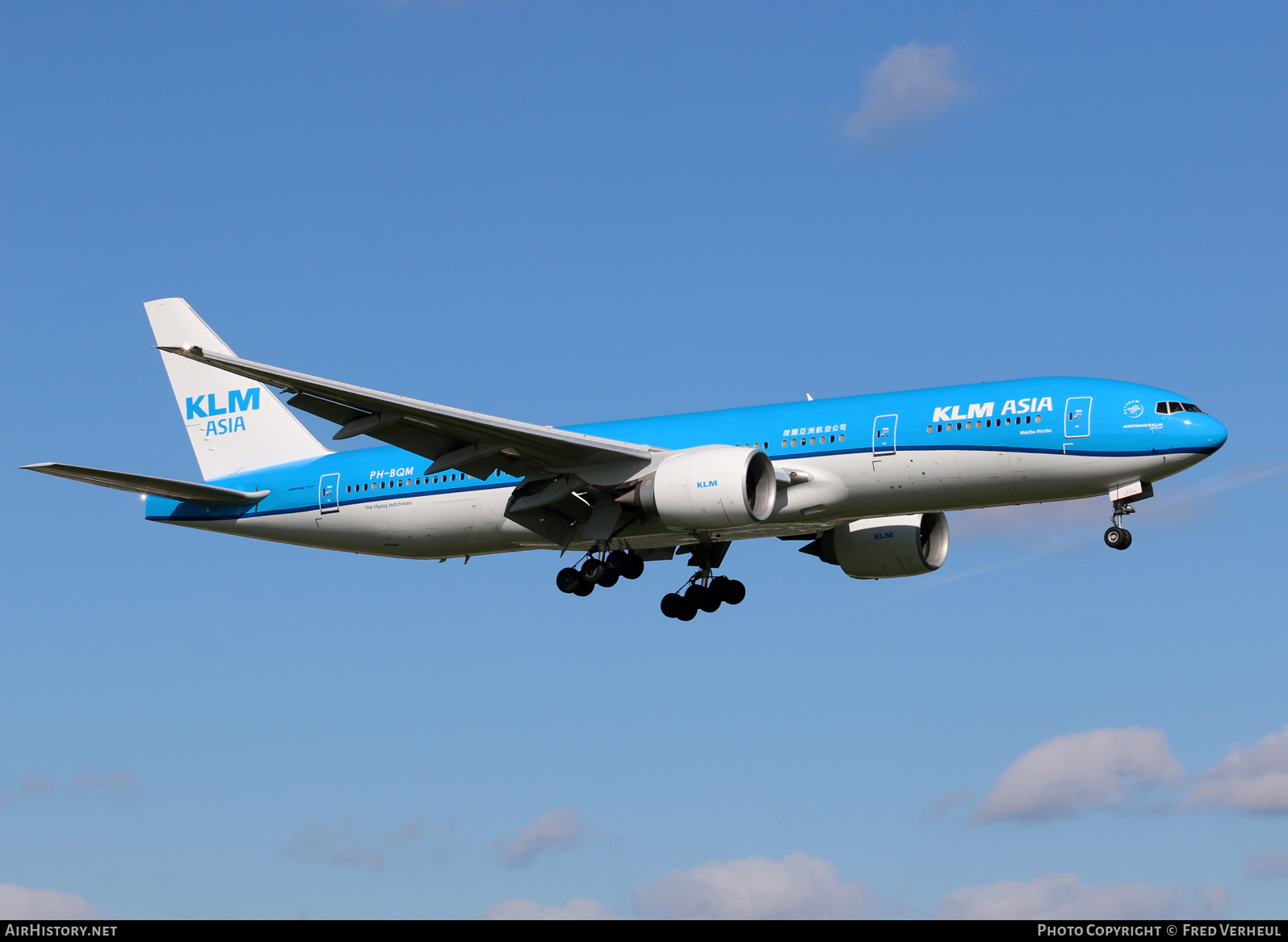 Aircraft Photo of PH-BQM | Boeing 777-206/ER | KLM Asia | AirHistory.net #356820