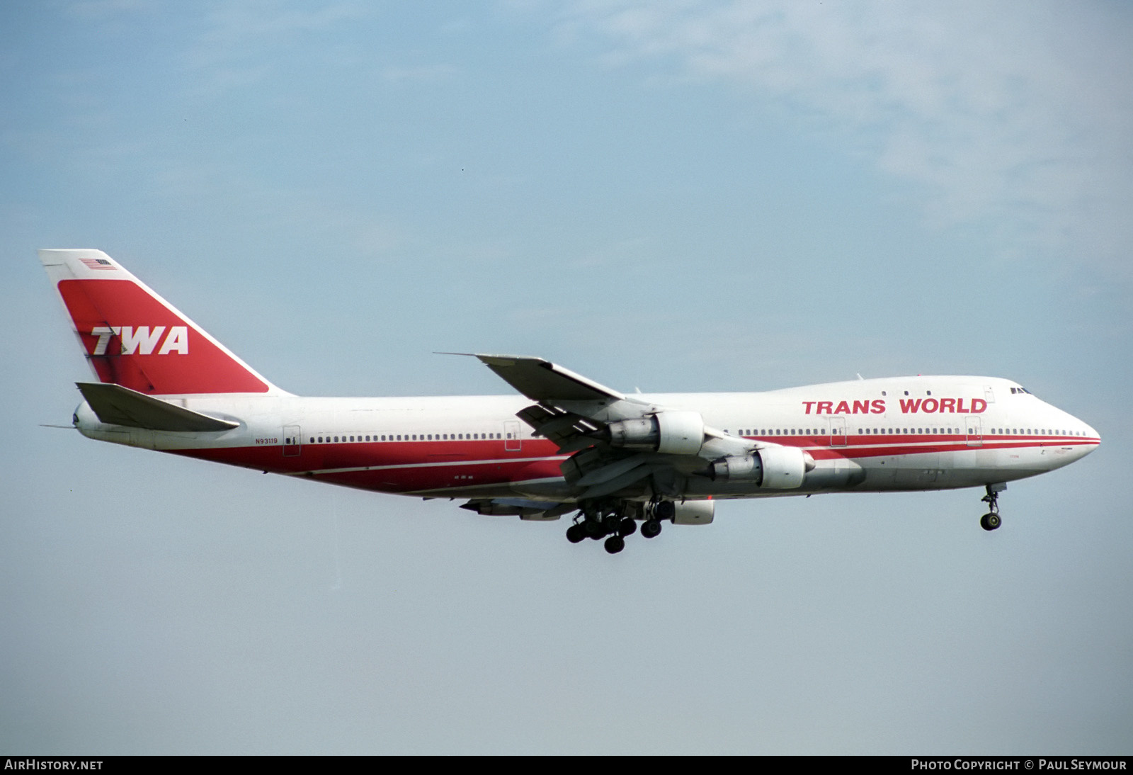 Aircraft Photo of N93119 | Boeing 747-131 | Trans World Airlines - TWA | AirHistory.net #357005