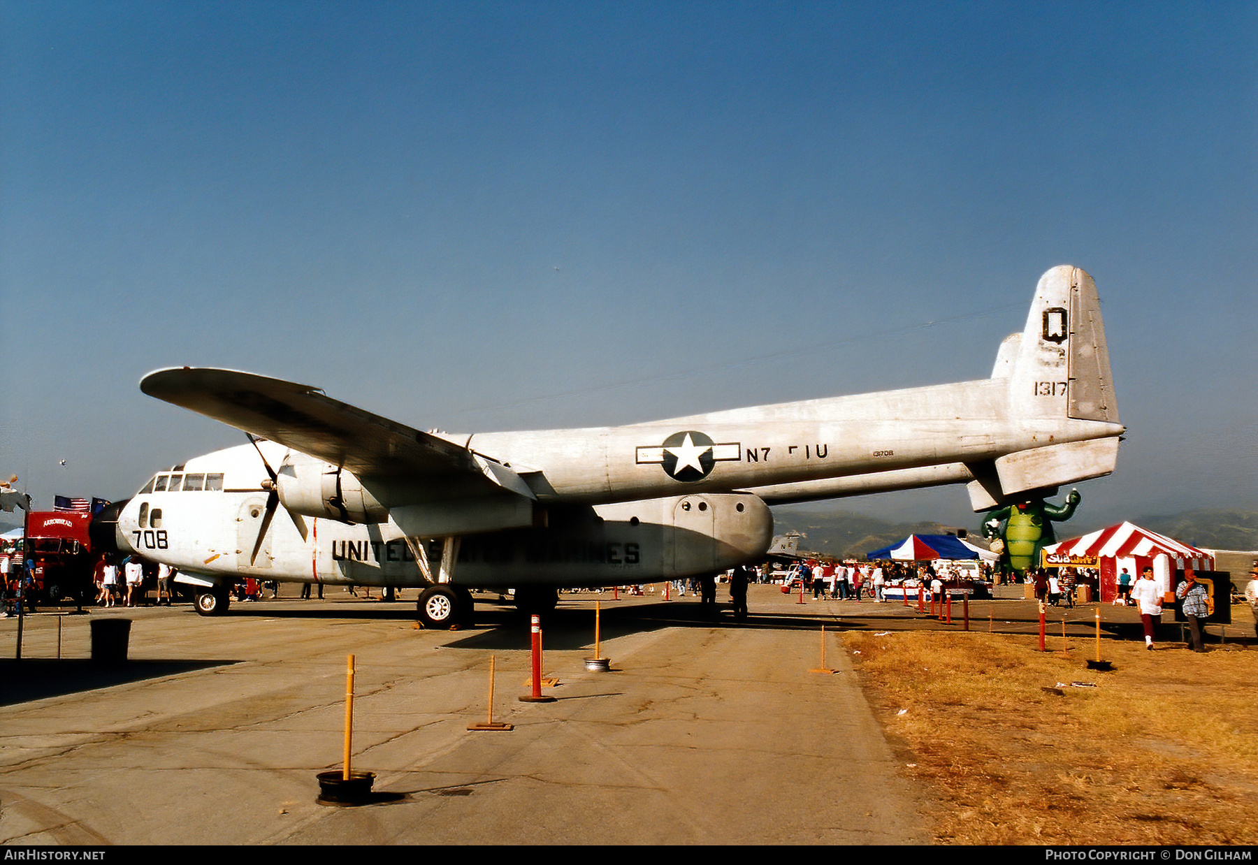 Aircraft Photo of 131708 / N7051U | Fairchild C-119F Flying Boxcar | USA - Marines | AirHistory.net #357147