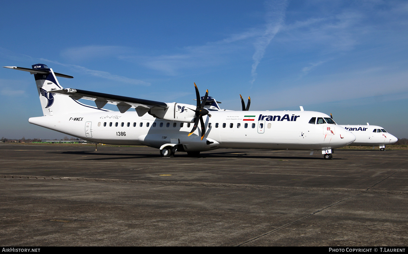 Aircraft Photo of F-WWEX | ATR ATR-72-600 (ATR-72-212A) | Iran Air | AirHistory.net #357351