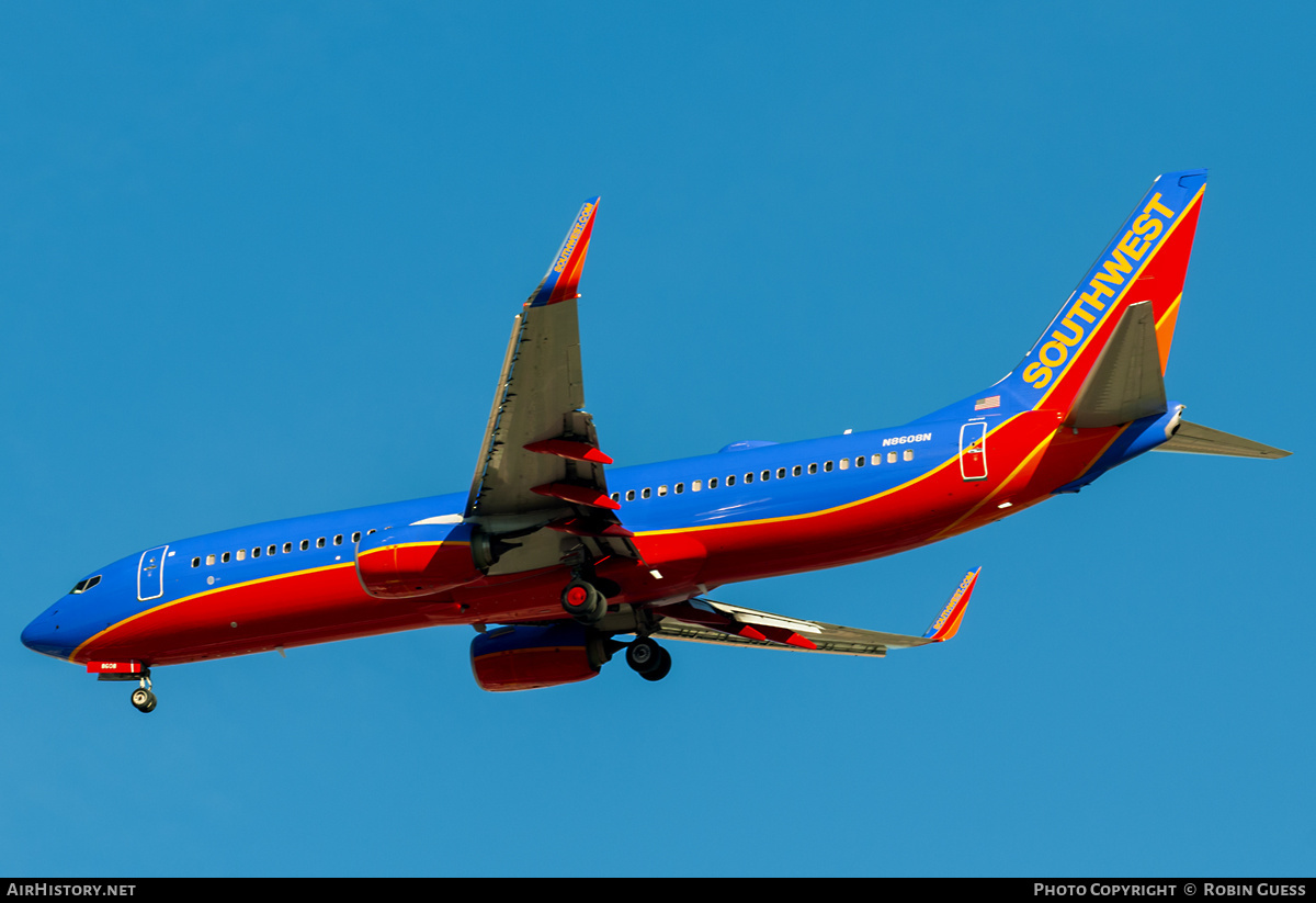 Aircraft Photo of N8608N | Boeing 737-8H4 | Southwest Airlines | AirHistory.net #357499