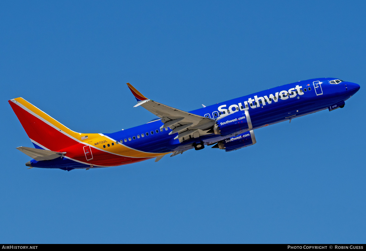 Aircraft Photo of N8722L | Boeing 737-8 Max 8 | Southwest Airlines | AirHistory.net #357517