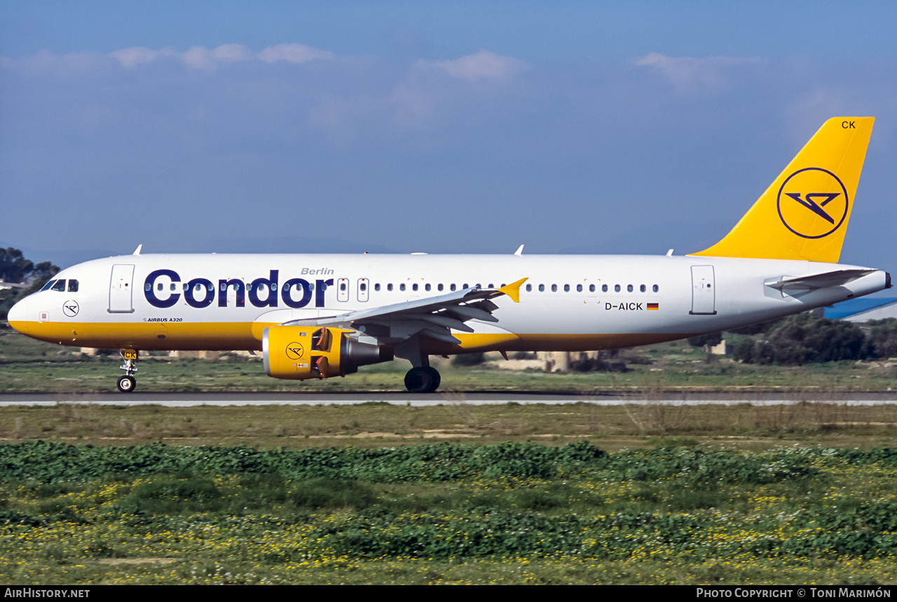 Aircraft Photo of D-AICK | Airbus A320-212 | Condor Berlin | AirHistory.net #357550