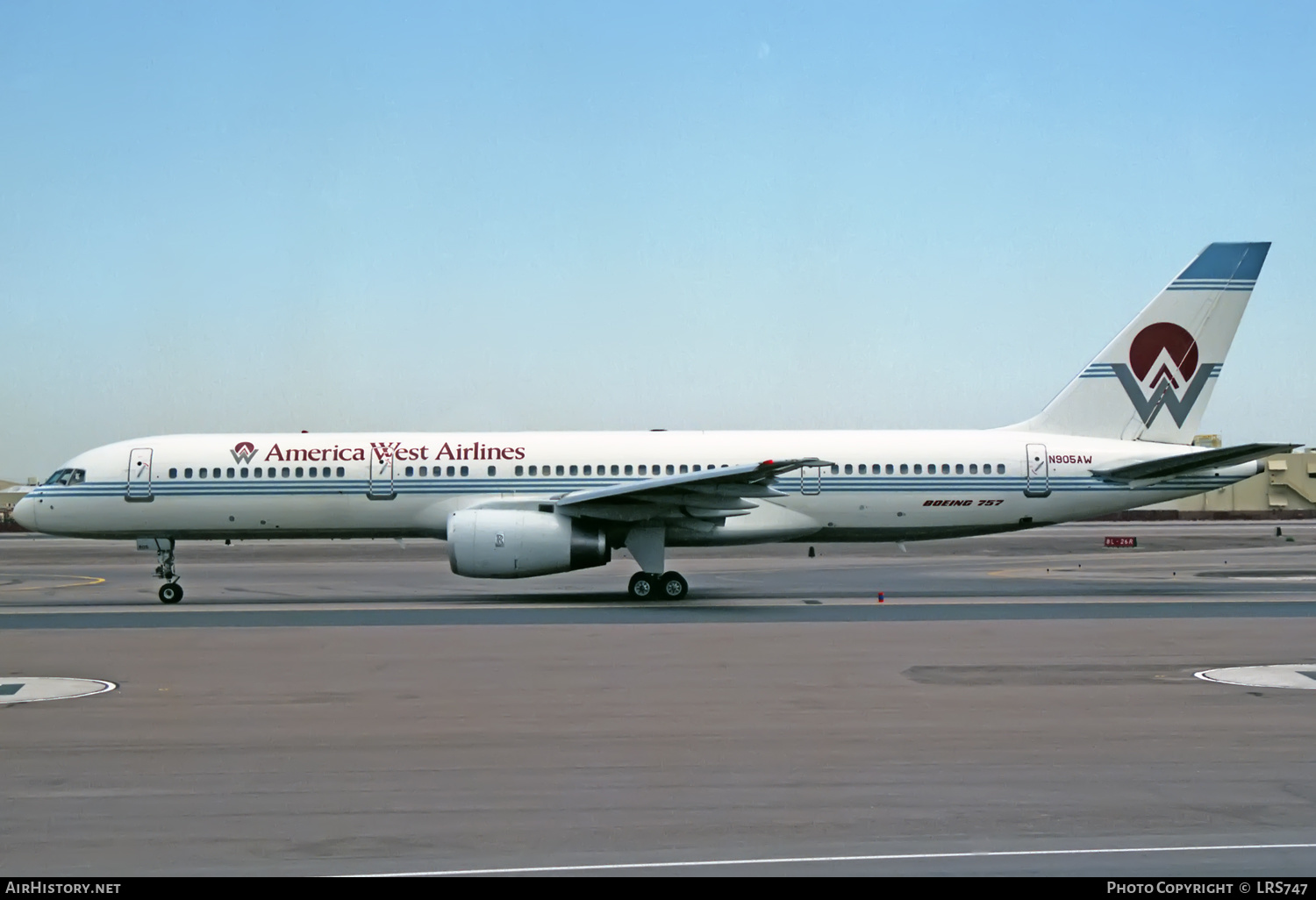 Aircraft Photo of N905AW | Boeing 757-2S7 | America West Airlines | AirHistory.net #357578