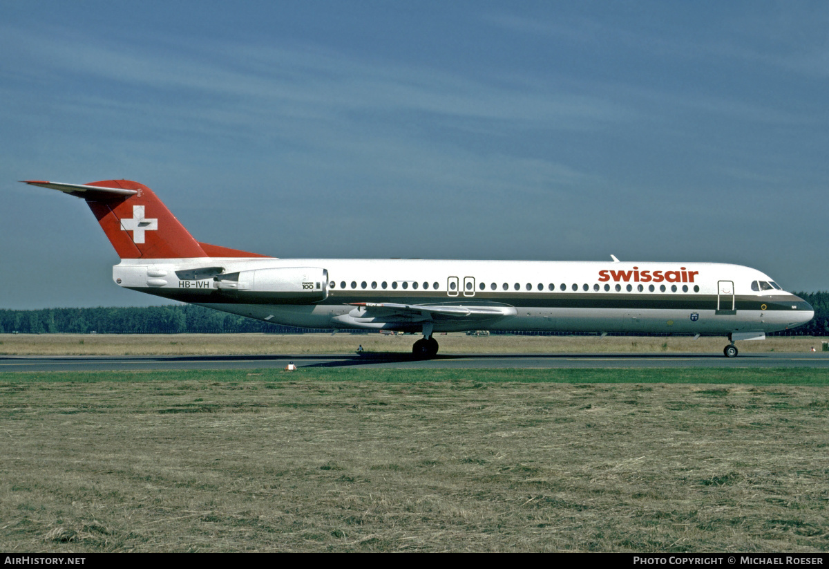 Aircraft Photo of HB-IVH | Fokker 100 (F28-0100) | Swissair | AirHistory.net #357678