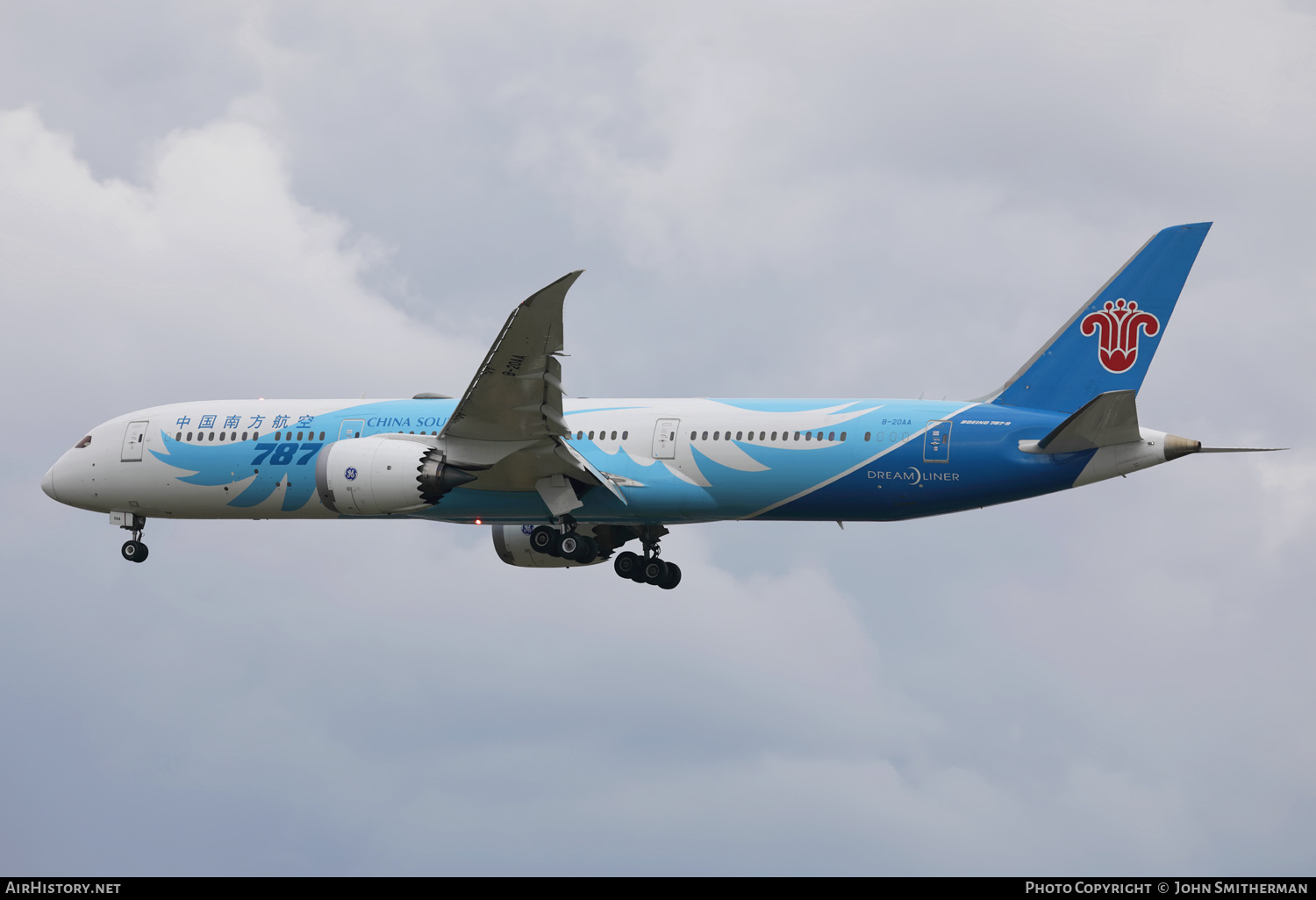 Aircraft Photo of B-20AA | Boeing 787-9 Dreamliner | China Southern Airlines | AirHistory.net #357847