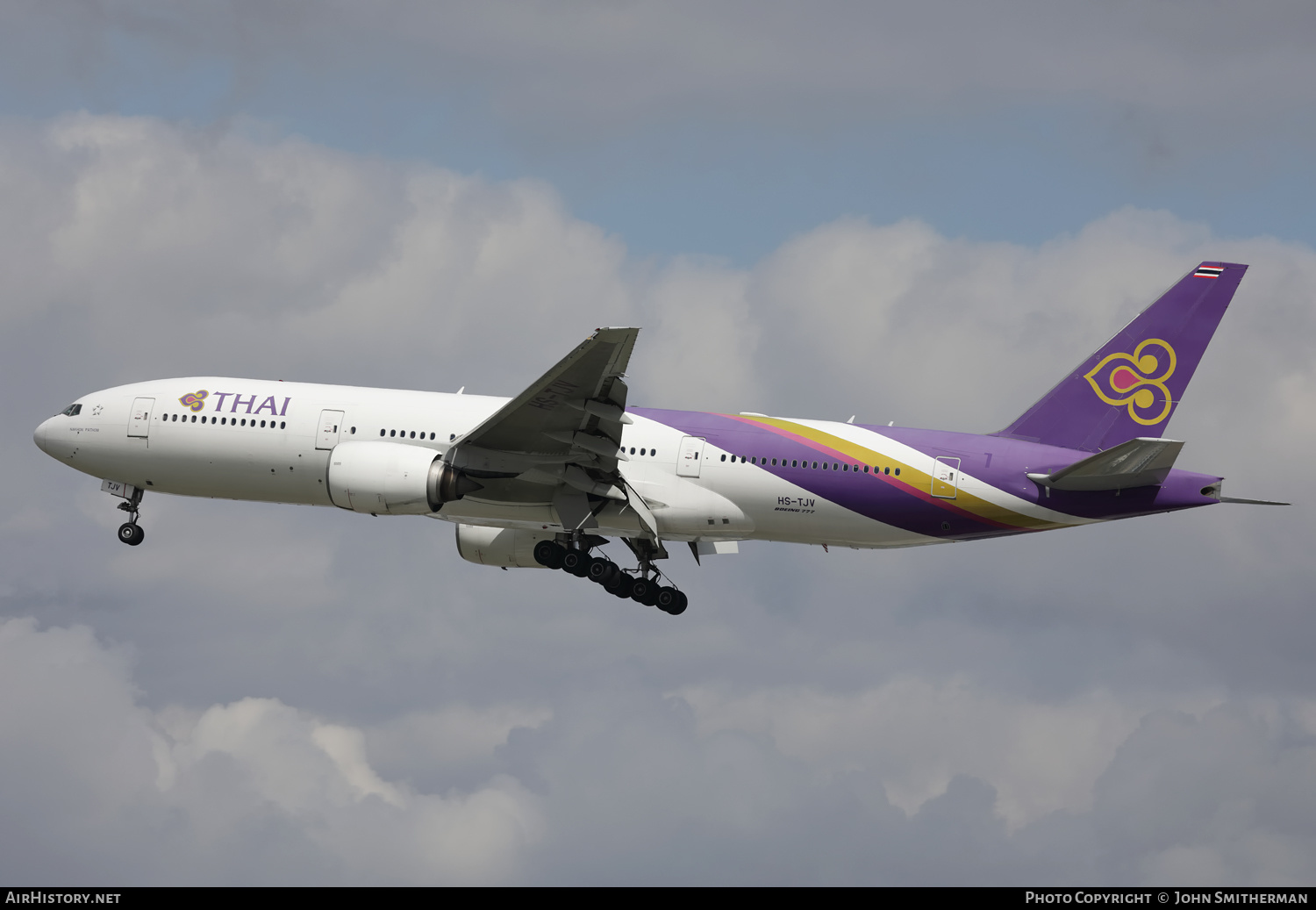 Aircraft Photo of HS-TJV | Boeing 777-2D7/ER | Thai Airways International | AirHistory.net #357851