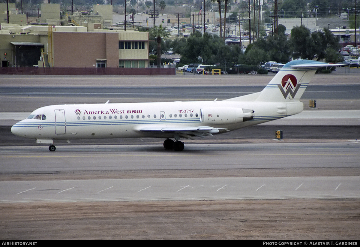 Aircraft Photo of N537YV | Fokker 70 (F28-0070) | America West Express | AirHistory.net #357928