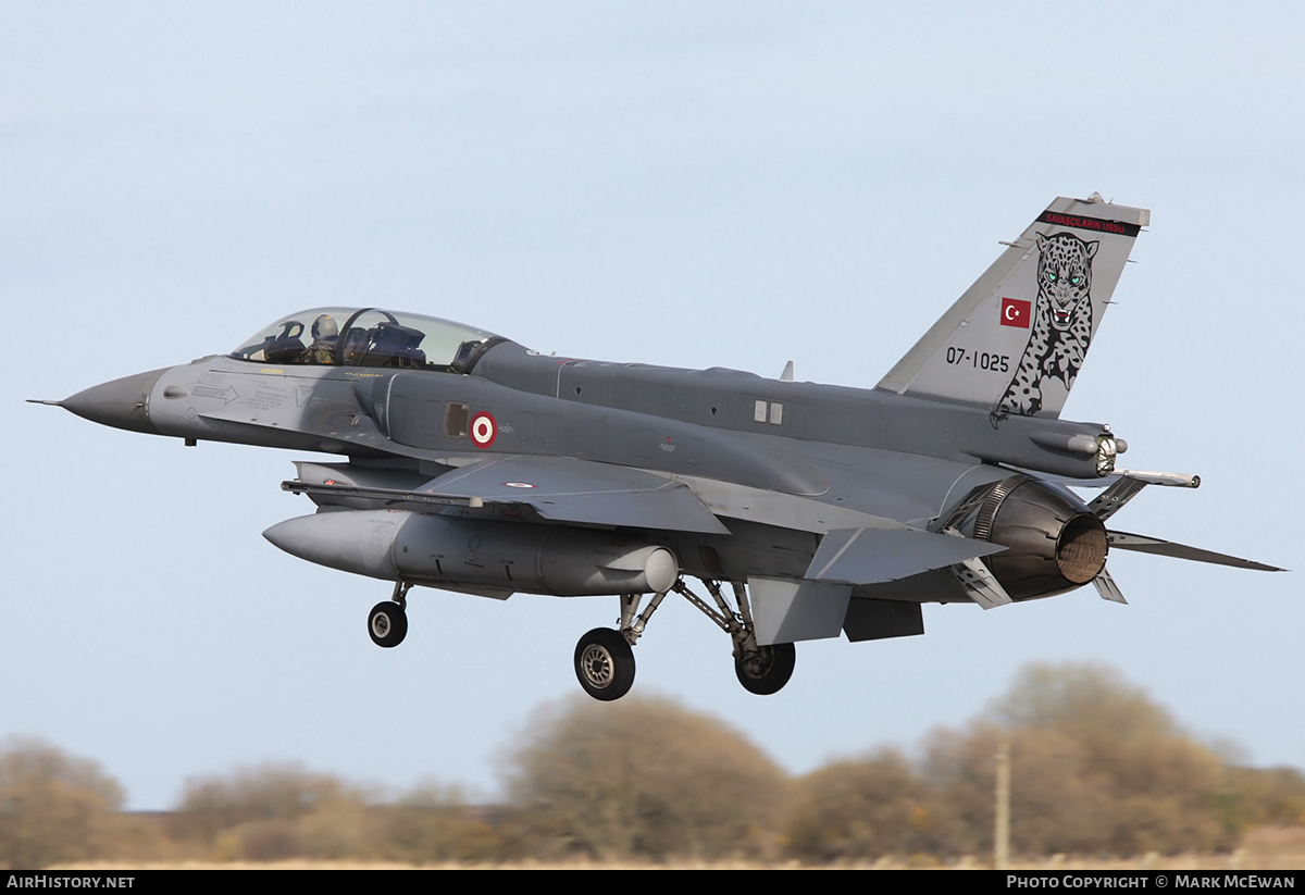 Aircraft Photo of 07-1025 | Lockheed Martin F-16DJ Fighting Falcon | Turkey - Air Force | AirHistory.net #358186