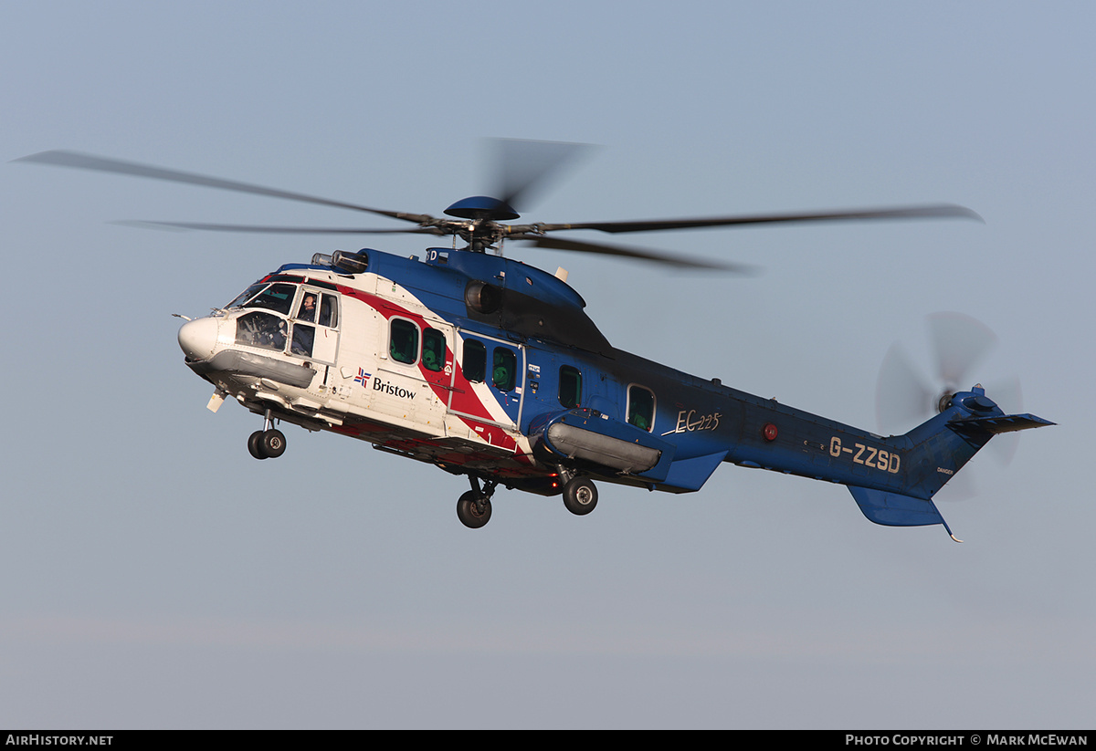Aircraft Photo of G-ZZSD | Eurocopter EC-225LP Super Puma Mk2+ | Bristow Helicopters | AirHistory.net #358464