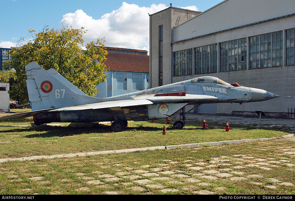 Aircraft Photo of 67 | Mikoyan-Gurevich MiG-29A (9-12A) | Romania - Air Force | AirHistory.net #358733