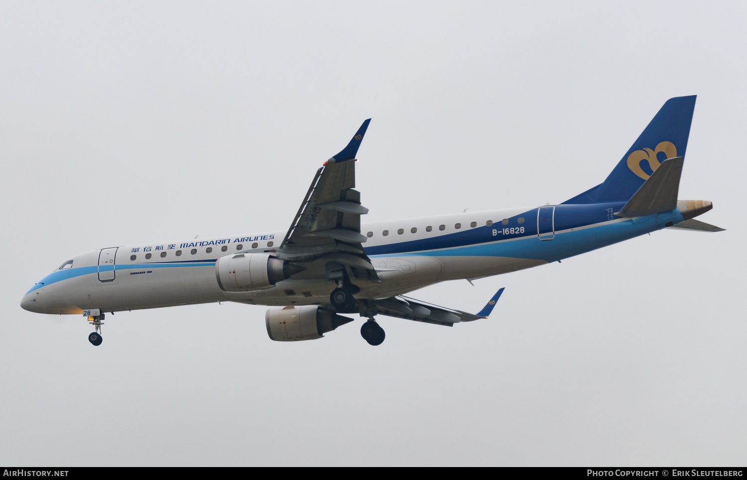 Aircraft Photo of B-16828 | Embraer 190AR (ERJ-190-100IGW) | Mandarin Airlines | AirHistory.net #358767