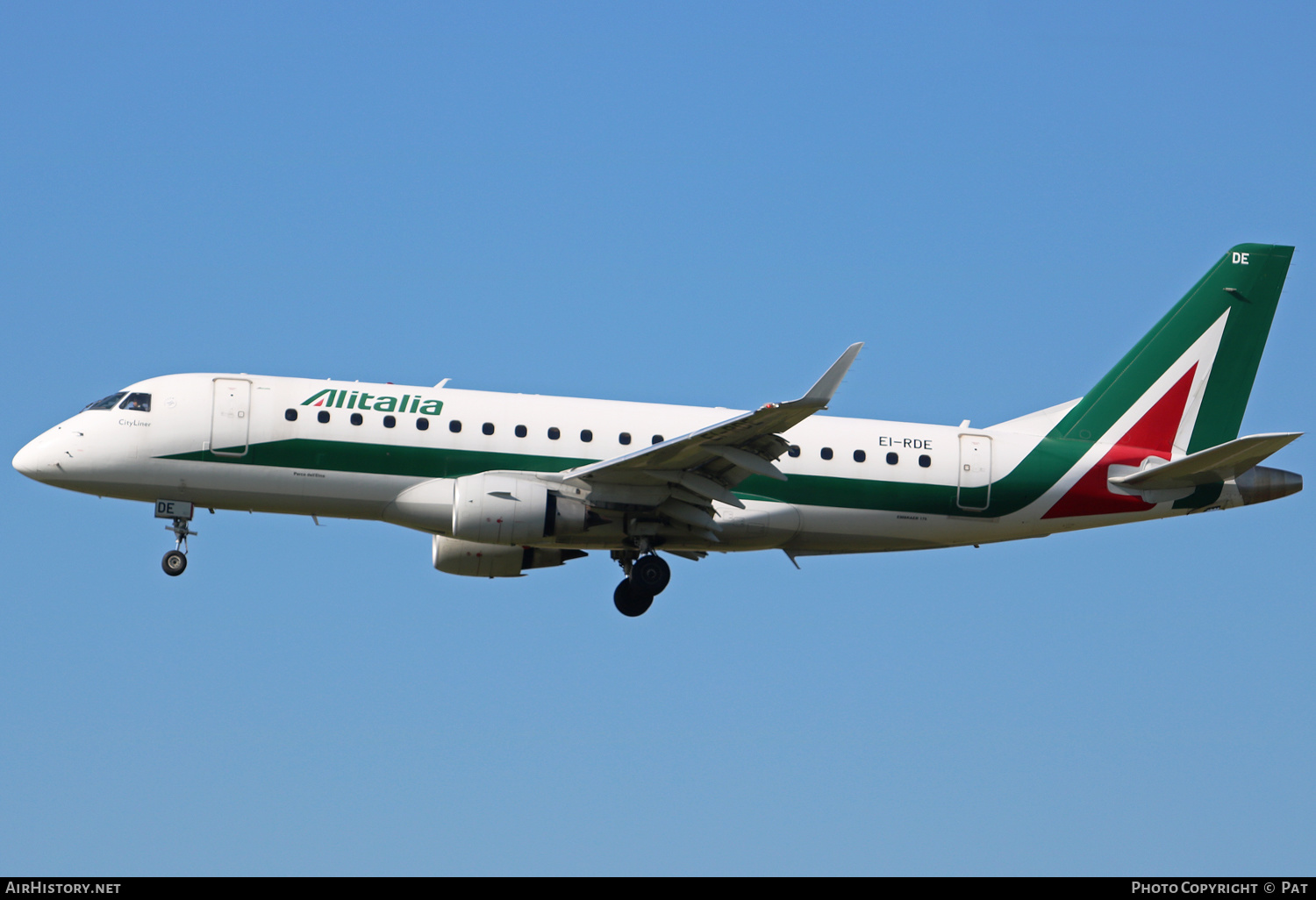 Aircraft Photo of EI-RDE | Embraer 175STD (ERJ-170-200STD) | Alitalia CityLiner | AirHistory.net #358883