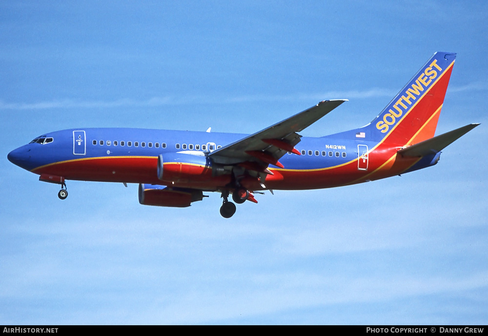Aircraft Photo of N412WN | Boeing 737-7H4 | Southwest Airlines | AirHistory.net #359154