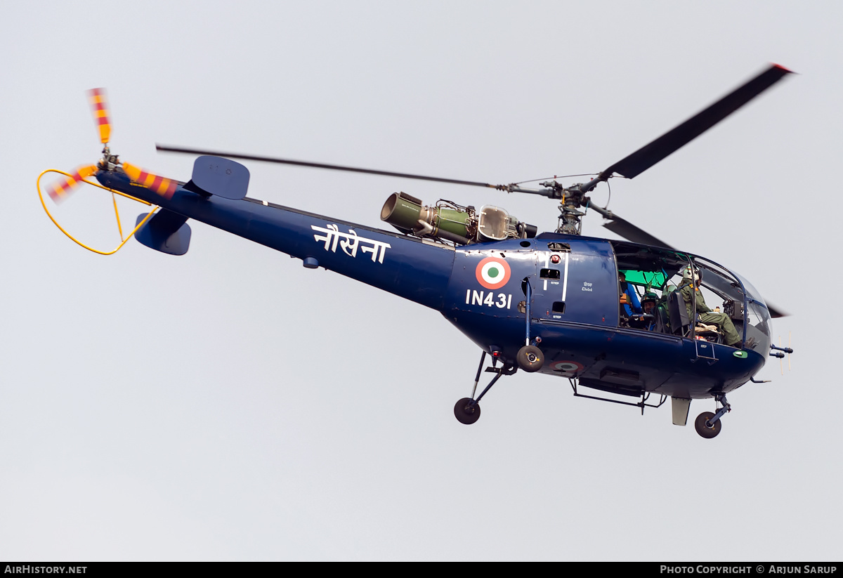 Aircraft Photo of IN431 | Hindustan SA-316B Chetak | India - Navy | AirHistory.net #359285