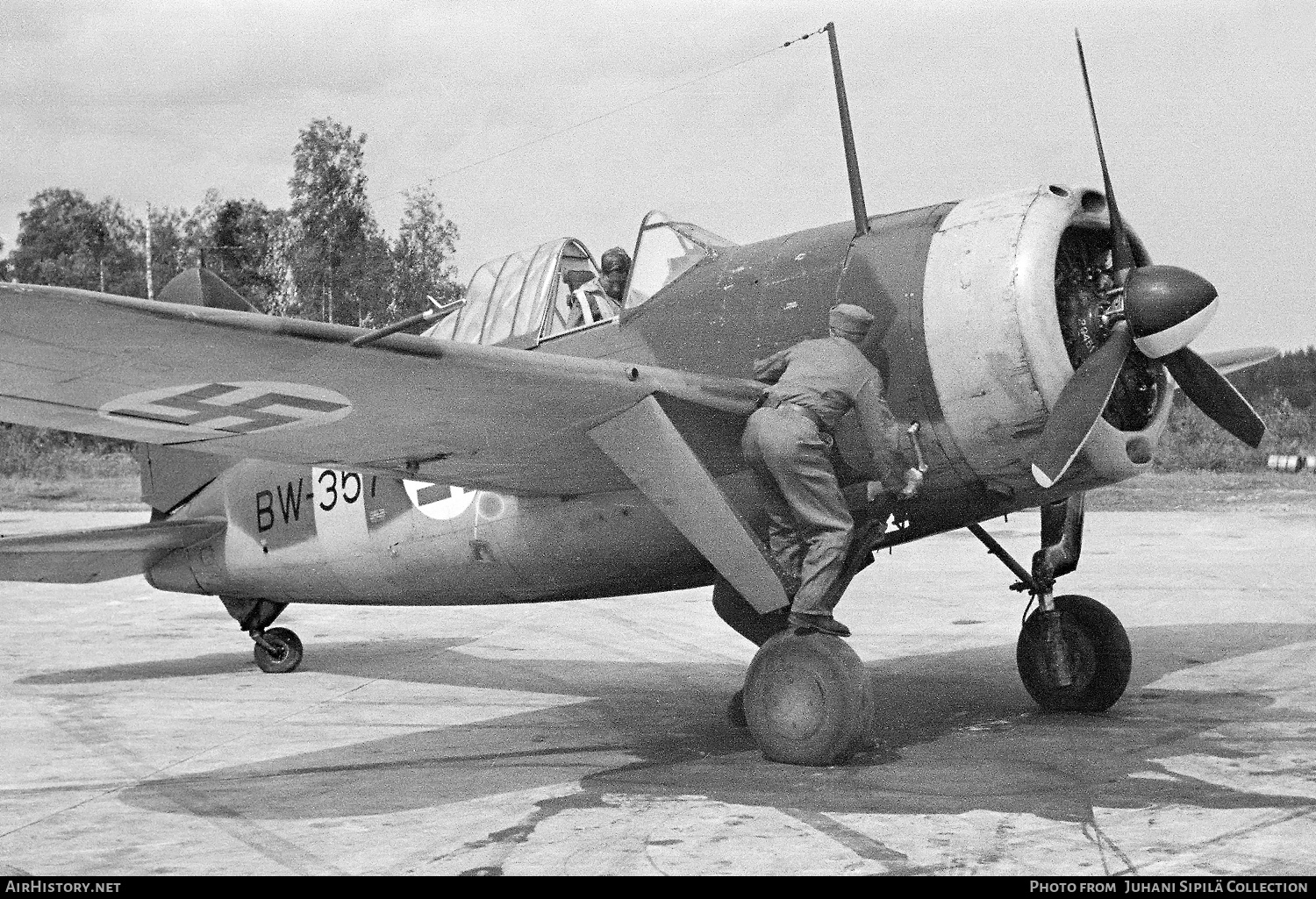 Aircraft Photo of BW-357 | Brewster B-239 Buffalo | Finland - Air Force | AirHistory.net #359327