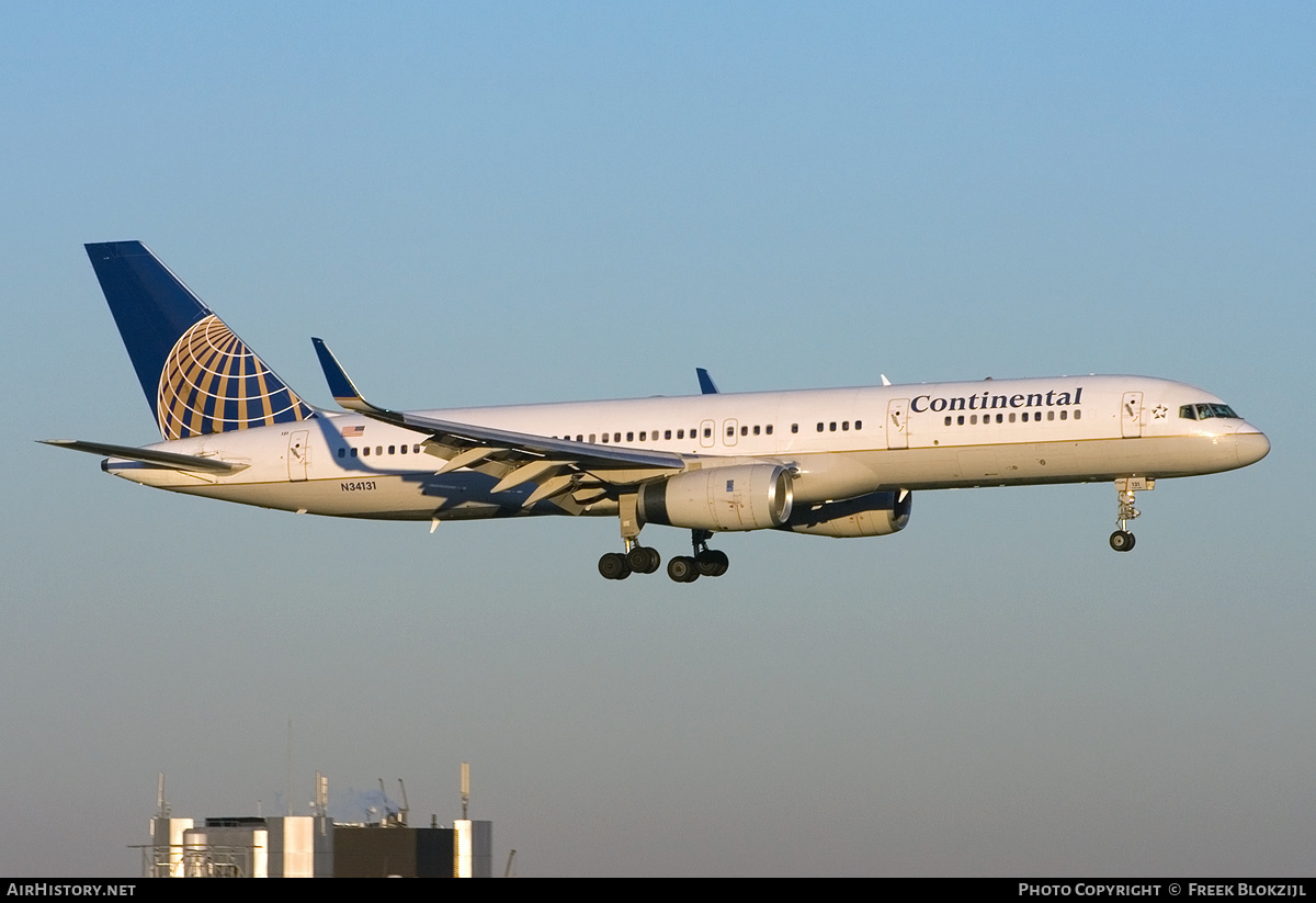 Aircraft Photo of N34131 | Boeing 757-224 | Continental Airlines | AirHistory.net #359328