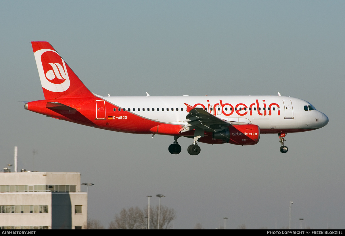 Aircraft Photo of D-ABGQ | Airbus A319-112 | Air Berlin | AirHistory.net #359334