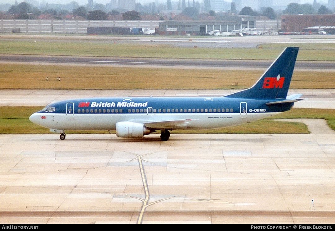 Aircraft Photo of G-OBMD | Boeing 737-33A | British Midland Airways - BMA | AirHistory.net #359337